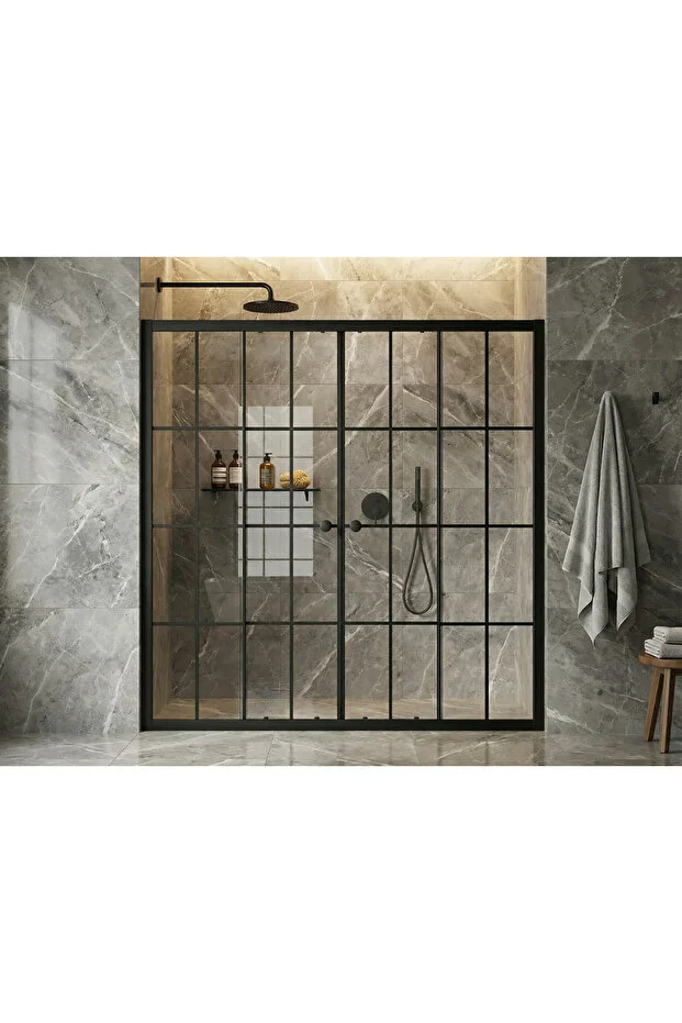 Duşakabin Ön Cephe Siyah Çizgi